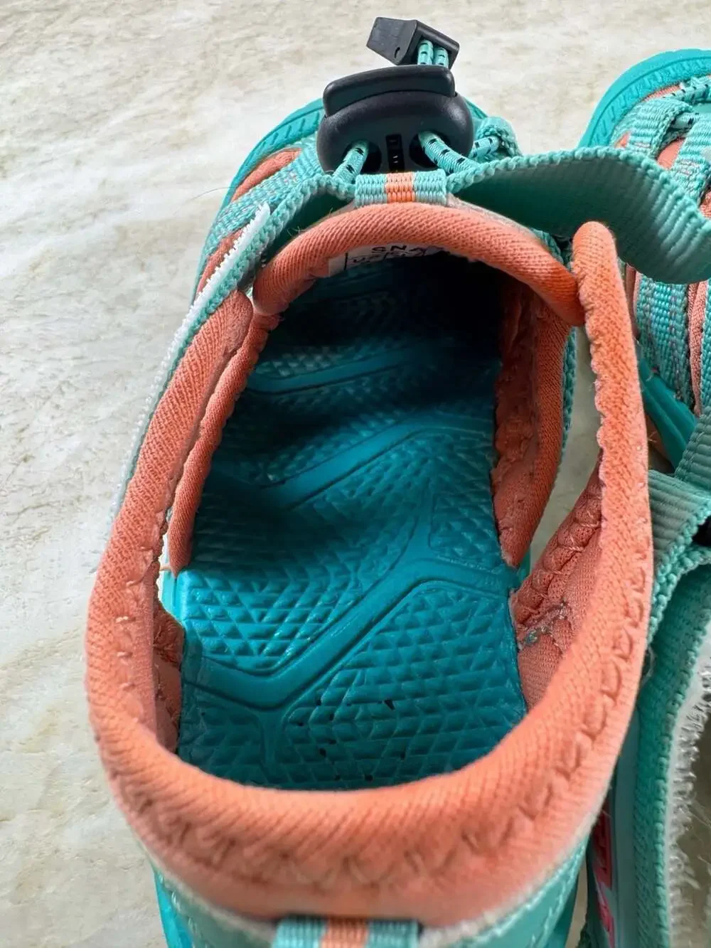 NORTIV 8 Kids Closed Toe Outdoor Sandals Youth 9 Aqua Coral Water Shoes Trail